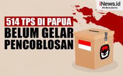 Infografis 514 TPS di Papua Belum Gelar Pencoblosan