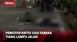 Diduga Mabuk, Pemotor Kritis usai Tabrak Tiang Lampu Jalan di Kawasan Kemang