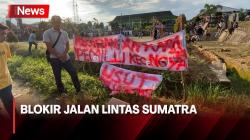 Diduga Ada kecurangan Pemilu, Massa Blokir Jalan Lintas Sumatra di Jambi