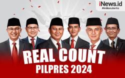 Real Count KPU 73,33% Suara Masuk: AMIN 24,25%, Prabowo-Gibran 58,77%, Ganjar-Mahfud 16,98%