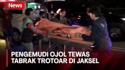 Gegara Minim Lampu Penerangan Jalan, Pengemudi Ojol Tewas Tabrak Trotoar di Tanah Kusir