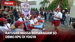 Ajak KPU Belajar Berhitung yang Benar, Ratusan Massa Gelar Demo Berseragam SD di Yogya