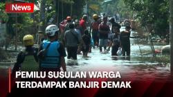 Sampah Dampak Banjir Mulai Dibersihkan Warga Jelang Pemilu Susulan di Demak