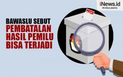 Infografis Bawaslu Sebut Pembatalan Hasil Pemilu Bisa Saja Terjadi