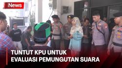 Demo di Kantor KPU Sulawsi Barat, Massa Mahasiswa dan Polisi Saling Dorong