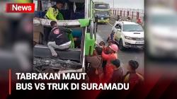 Kecelakaan Bus dengan Truk di Jembatan Suramadu, Satu Orang Tewas