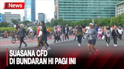 CFD Bundaran HI Ramai Pengunjung Minggu Pagi, Begini Suasananya 