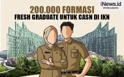 Infografis Kementerian PANRB Sediakan 200.000 Formasi CASN Fresh Graduate Berkantor di IKN 