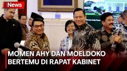  Potret AHY Bertemu Moeldoko saat Hadiri Sidang Kabinet Paripurna di Istana Negara