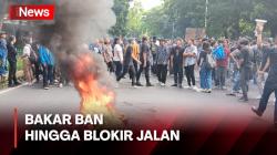 Tuntut Rektor Mundur, Mahasiswa UP Bakar Ban hingga Blokir Jalan Raya Lenteng Agung