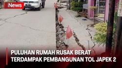 Puluhan Rumah dan Kontrakan Warga Rusak Berat Terdampak Pembangunan Tol Japek 2