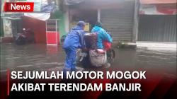 Sejumlah Motor Mogok akibat Banjir di Kalideres, Jakarta Barat