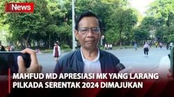 MK Larang Pilkada Serentak Diubah ke September 2024, Mahfud MD: Sangat Bagus