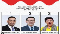 Tak Mau Kalah dari Komeng, Andre Taulany Pamer Surat Suara Pakai Foto Nyeleneh