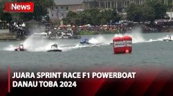 F1 Powerboat Danau Toba 2024, Pembalap Swedia Jonas Andersson Juara Sprint Race<