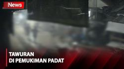 Aksi Dua Kelompok Remaja Tawuran di Pemukiman Padat Penduduk di Koja Terekam CCTV