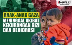 Infografis Anak-Anak Gaza Meninggal akibat Kekurangan Gizi dan Dehidrasi 