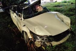 Kecelakaan Sedan Tabrak Motor dan Pohon di Bandarlampung, 1 Orang Tewas