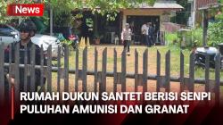 Digrebek Polisi, Rumah Dukun Santet Ternyata Berisi Senpi, Puluhan Amunisi dan Granat 