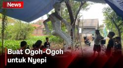 Gotong Royong Warga di Lamongan Buat Ogoh-Ogoh untuk Perayaan Nyepi