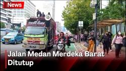 Jalan Medan Merdeka Barat Ditutup Imbas Aksi Perempuan Geruduk Istana