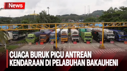 Ribuan Kendaraan Tertahan di Pelabuhan Bakauheni Akibat Cuaca Buruk