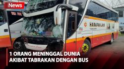 Tabrakan dengan Bus Harapan Jaya di Kota Kediri, 1 Orang Meninggal Dunia