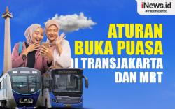 Infografis Aturan Buka Puasa Ramadan 2024 di Transjakarta dan MRT