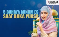 Infografis Daftar 5 Bahaya Minum Es saat Buka Puasa