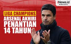 Infografis Arsenal Akhiri Penantian 14 Tahun di Liga Champions 