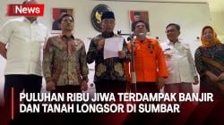 Sebanyak 86.000 Jiwa Terdampak akibat Banjir dan Tanah Longsor di Sumatera Barat