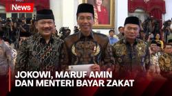 Jokowi, Ma'ruf Amin dan Para Menteri Bayar Zakat Bayar Pakai QRIS di Istana