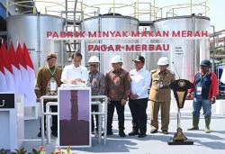 Baru Diresmikan Jokowi, Kapasitas Produksi Pabrik Minyak Makan Merah Capai 7 Ton per Hari