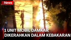 Satu Unit Mobil Pemadam Kebakaran Dikerahkan dalam Kebakaran Kabel Udara di Jakarta Selatan