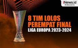 Infografis Daftar 8 Tim Lolos Perempat Final Liga Europa 2023-2024