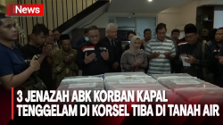 3 Jenazah ABK WNI Korban Kapal Nelayan Tenggelam di Korsel Tiba di Tanah Air 