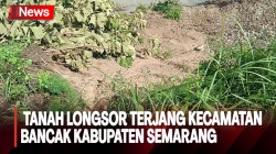 Tanah Longsor, Jalan Utama Penghubung Antar Kecamatan Bancak Kabupaten Semarang Terancam Putus 