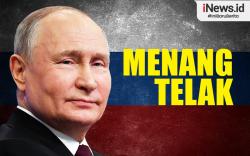 Infografis Presiden Vladimir Putin Menang Telak di Pilpres Rusia
