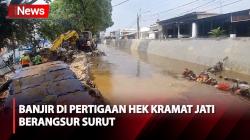 Banjir di Pertigaan Hek Kramat Jati Berangsur Surut, Kemacetan Mulai Terurai