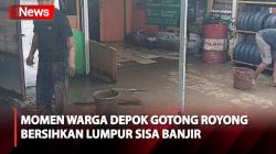 Pascabanjir di Wilayah Depok, Warga Mulai Gotong Royong Bersihkan Lumpur