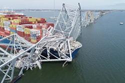 Penampakan Reruntuhan Jembatan Francis Scott Key Baltimore usai Ditabrak Kapal Kargo