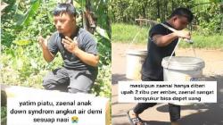 Kisah Pilu Zaenal, Anak Yatim Piatu Penyandang Down Syndrome Hidup dengan Upah Rp2.000<