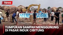 Tumpukan Sampah Menggunung hingga Timbulkan Bau di Pasar Induk Cibitung