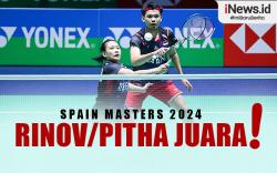 Infografis Rinov Rivaldy/Pitha Haningtyas Juara Spain Masters 2024 