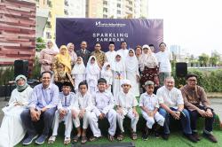 Okezone Berbagi Ajak Anak Panti Asuhan Buka Puasa di Swiss-Belresidences Epicentrum