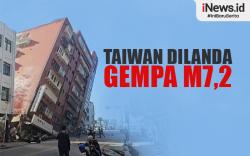 Infografis Gempa M7,2 Guncang Taiwan, Satu Korban Jiwa dan Puluhan Luka-Luka