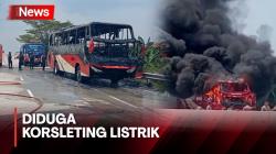 Bus Agra Mas Terbakar Hebat di Exit Tol Adiwerna Tegal, Ini Penyebabnya