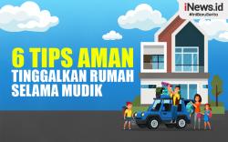 Infografis 6 Tips Aman Meninggalkan Rumah selama Mudik