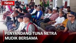 Ratusan Penyandang Tuna Netra Mudik Bersama di Terminal Pulogebang