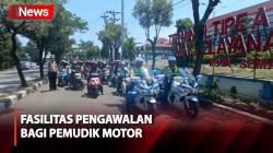 Banyak Pemudik Tersesat, Polrestabes Semarang Berikan Pengawalan Pemudik Motor